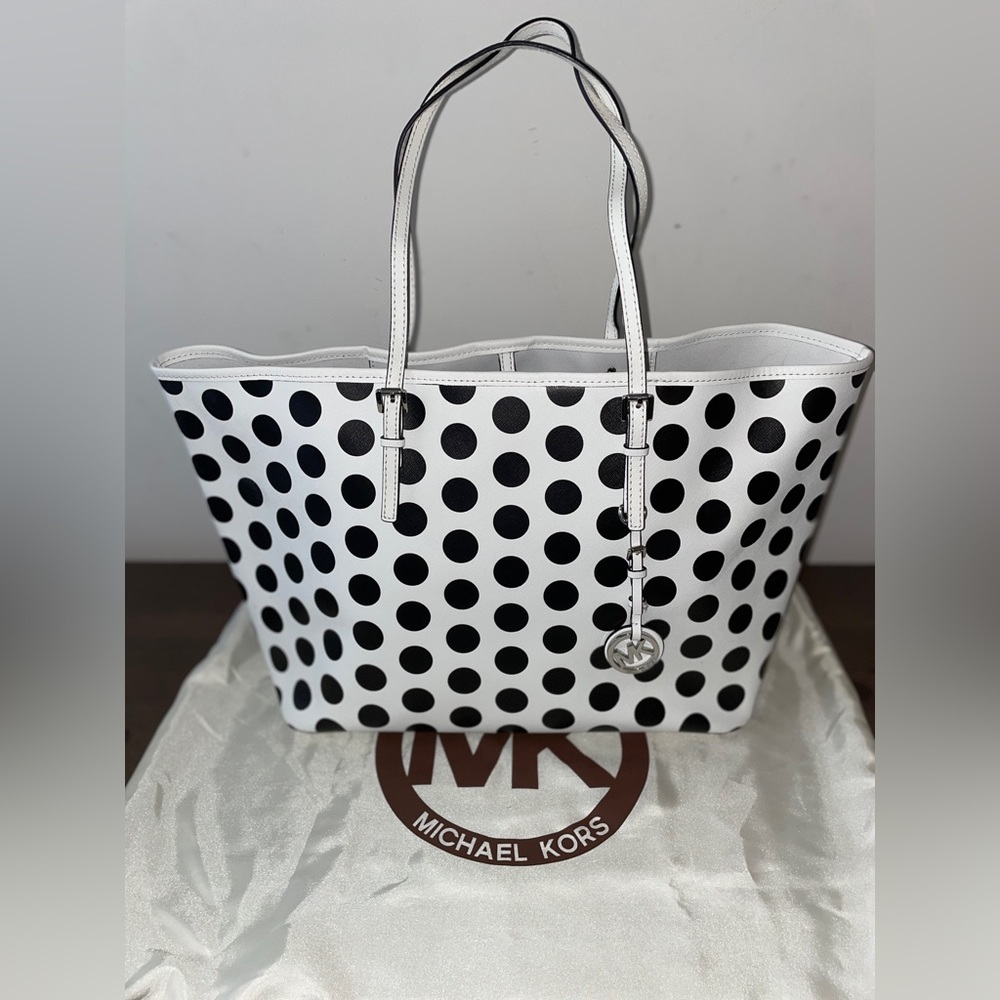 Medium Jet Set Polka Dot Travel Tote